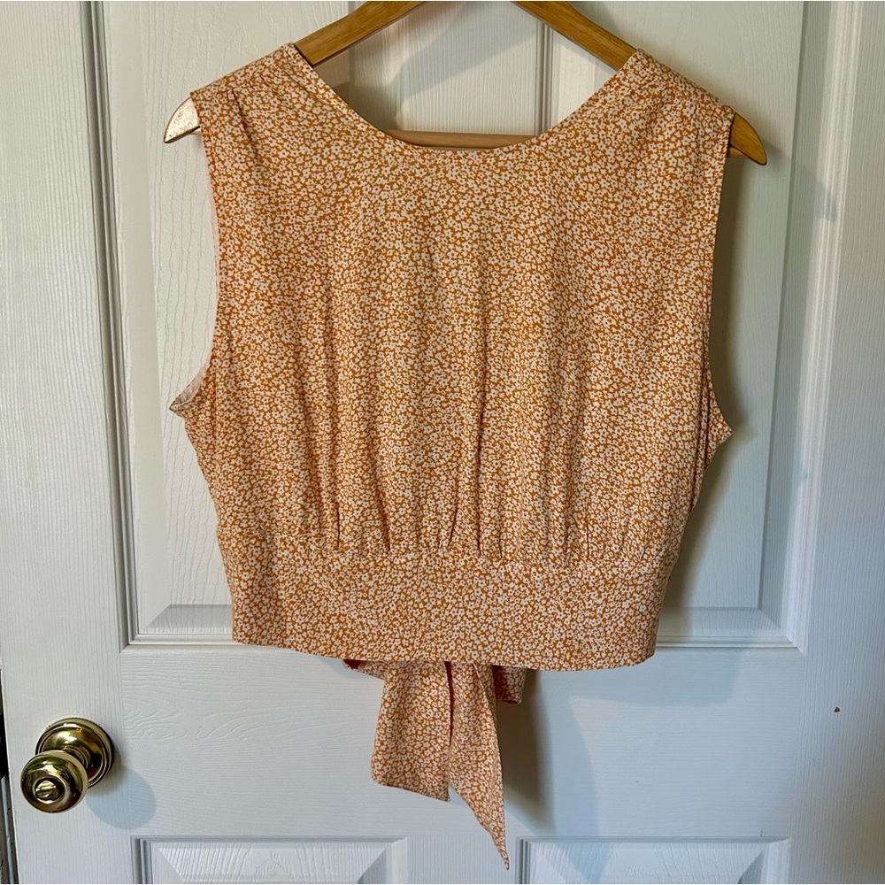 AE Ditsy Floral Tie Back Tank Top | Size L